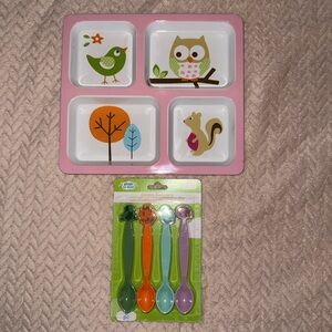 Kids Animal Plate and Spoon Set
